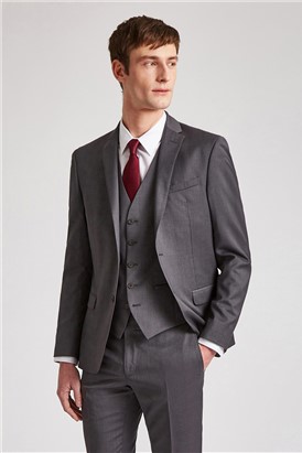  Slim Fit Charcoal Suit Waistcoat