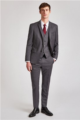  Slim Fit Charcoal Suit Waistcoat