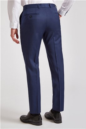  Navy Twill Regular Fit Suit Trousers