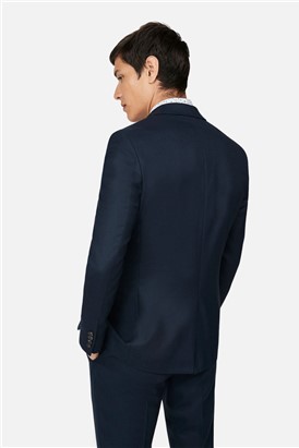  Slim Fit Navy Texture Suit Jacket