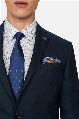  Slim Fit Navy Texture Suit Jacket