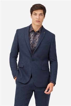  Slim Fit Teal Tweed Jacket