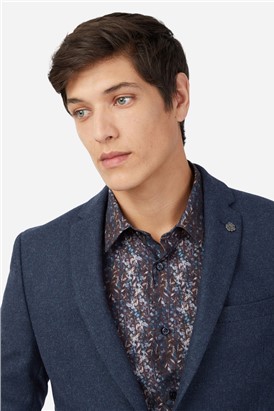  Slim Fit Teal Tweed Jacket