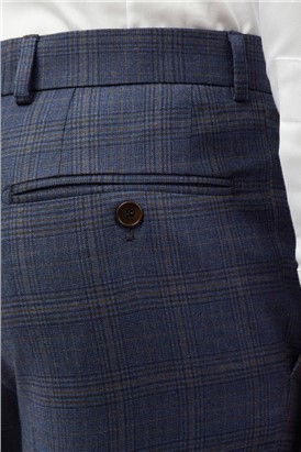  Blue Caramel Check Trousers