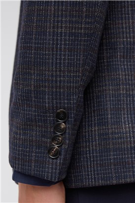  Navy Berry Fleck Check Jacket