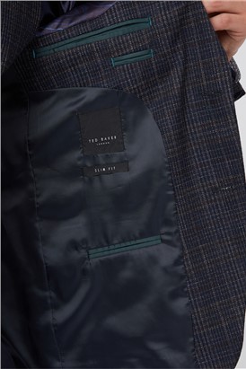  Navy Berry Fleck Check Jacket