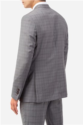  Regular Fit Grey Heather Check Jacket