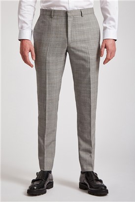  Slim Fit Ice Grey & Blue Trousers