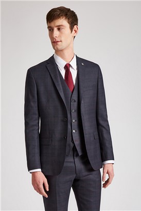  Brushed Rose Check Slim Fit Jacket