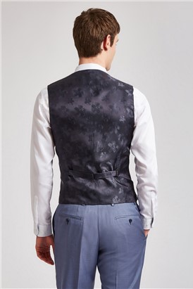  Slim Fit Pale Blue Waistcoat