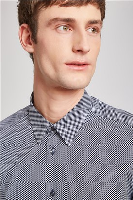  Slim Fit Epping Navy Pebble Shirt