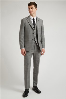  Brushed Grey Prince of Wales Check Jacket