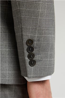  Brushed Grey Prince of Wales Check Jacket