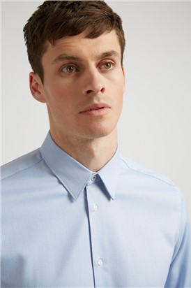  Blue Texture Slim Fit Shirt