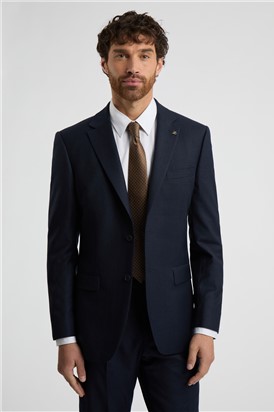  Regular Fit Navy Grid Check Suit