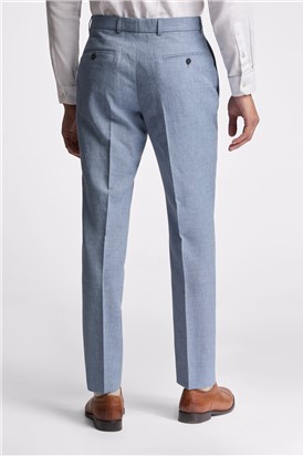  Slim Fit Hydra Blue Linen Suit