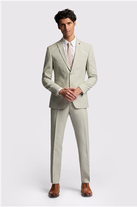  Slim Fit Leo Pistachio Linen Suit