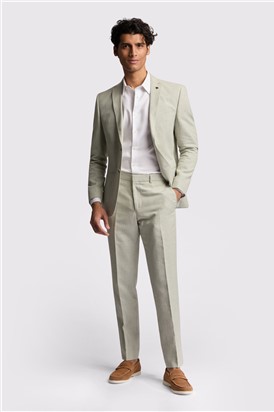 Slim Fit Leo Pistachio Linen Suit