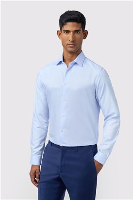  Slim Fit Triton Light Blue Micro Dot Shirt