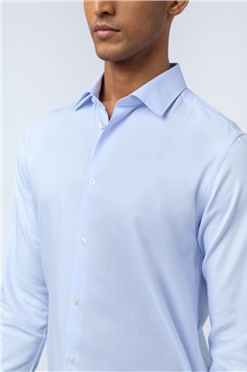  Slim Fit Triton Light Blue Micro Dot Shirt