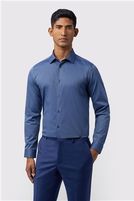  Slim Fit Leda Navy Micro Geo Shirt