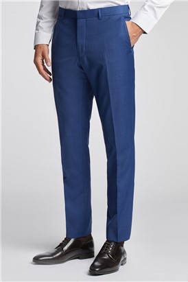  Slim Fit Cobalt Sharkskin Trousers