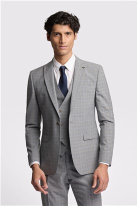  Slim Fit Bredon Grey Blue Check Trouser