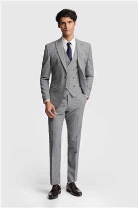  Slim Fit Bredon Grey Blue Check Trouser
