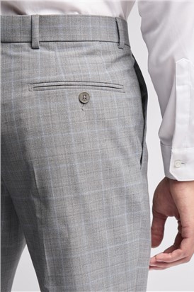  Slim Fit Bredon Grey Blue Check Trouser