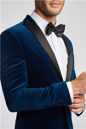  Slim Fit Teal Velvet Suit