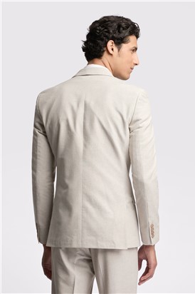  Slim Fit Morris Stone Cotton Linen Trousers