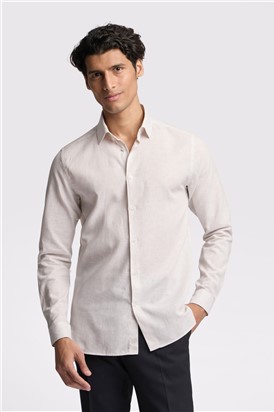  Slim Fit Kerr Stone Stripe Linen Blend Shirt