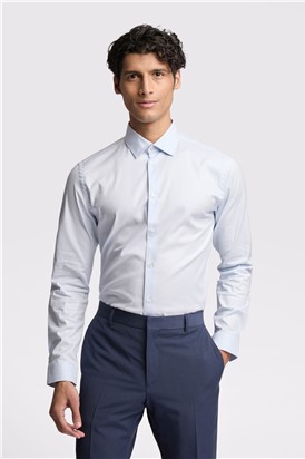  Slim Fit Hart Blue Diamond Dot Shirt