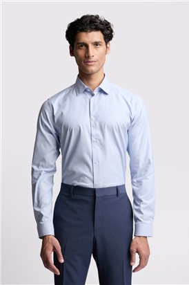  Slim Fit Maine Blue Micro Geometric Shirt