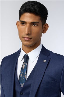  Slim Fit Keats Cobalt Flannel Waistcoat