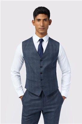  Slim Fit Navy Plum Check Suit