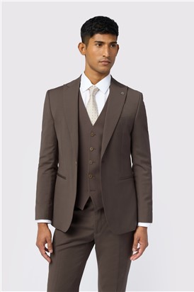  Slim Fit Freeth Taupe Tonic Waistcoat
