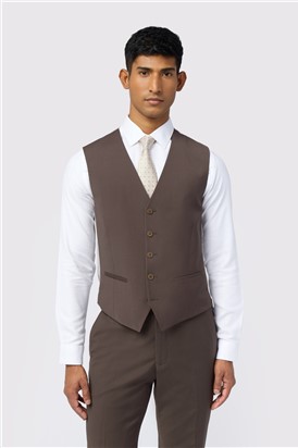  Slim Fit Freeth Taupe Tonic Waistcoat