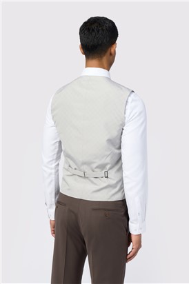  Slim Fit Freeth Taupe Tonic Waistcoat