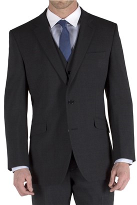  Tailored Fit Charcoal Bengaline Suit Jacket