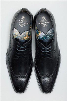  Luca Black Leather Brogues