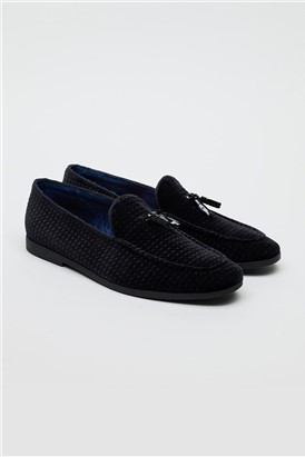  Henry Black Velvet Loafer