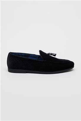  Henry Black Velvet Loafer