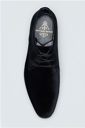  Johnny Black Velvet Derby Shoe