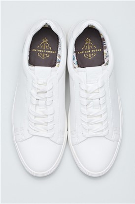  Gibbs White Leather Trainer