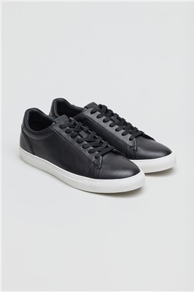  Gibbs Black Leather Trainer
