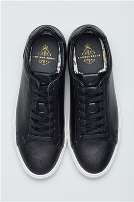  Gibbs Black Leather Trainer