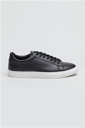  Gibbs Black Leather Trainer