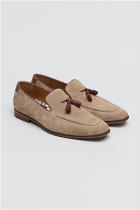  Chester Stone Suede Tassel Loafer