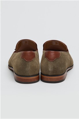  Chester Olive Suede Tassel Loafer